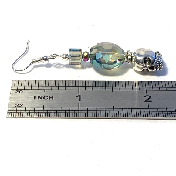 Iridescent Glass Skill Earrings - Picture 2 of 4